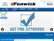 Tablet Screenshot of fenwickmotors.com